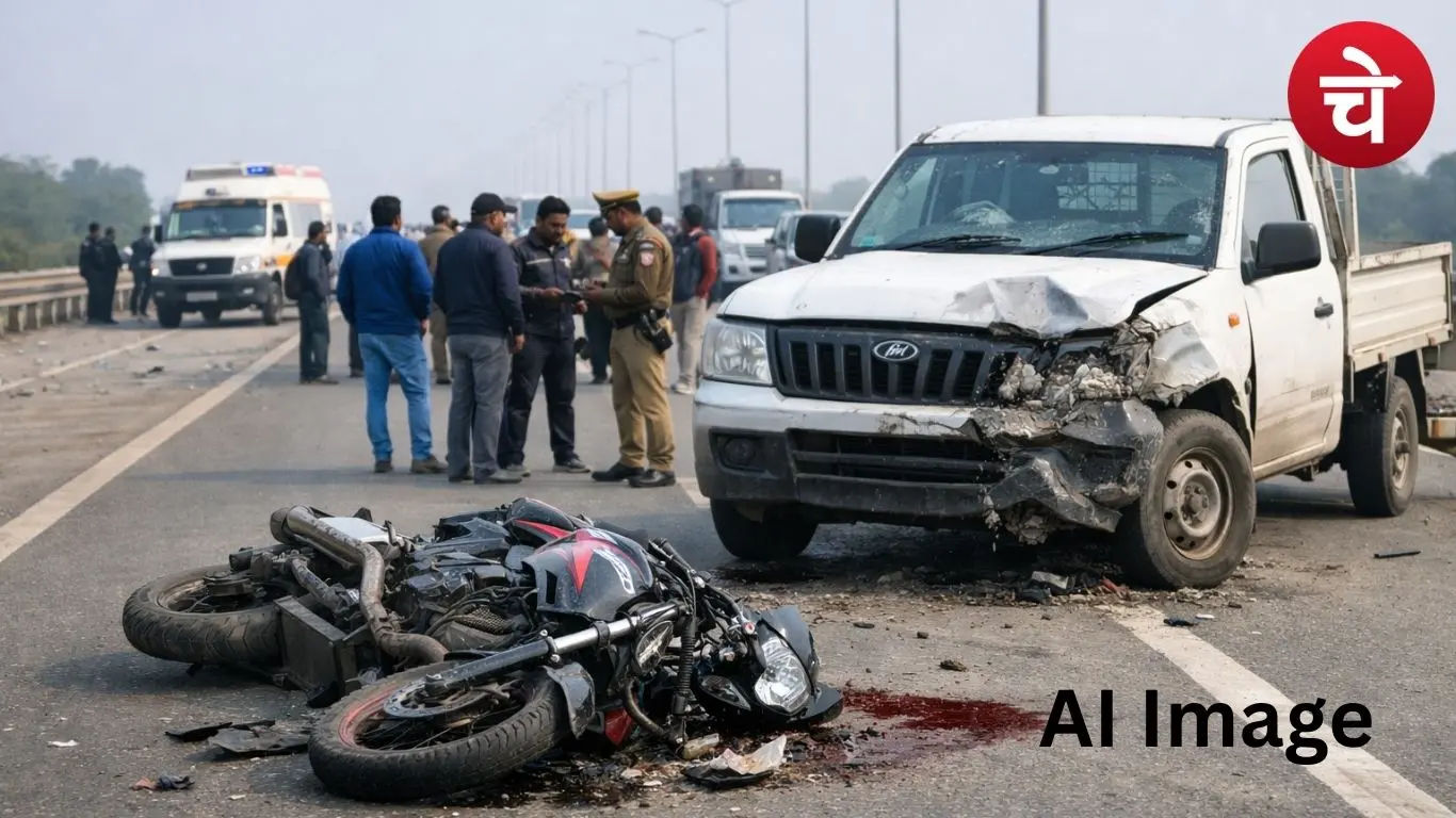 ग्रेटर नोएडा में हादसे के बाद का दृश्य