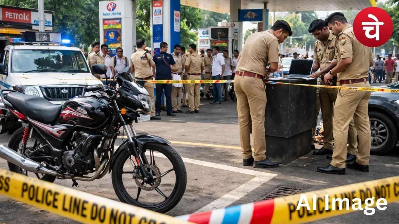 पेट्रोल पंप के पास बाइक चोरी