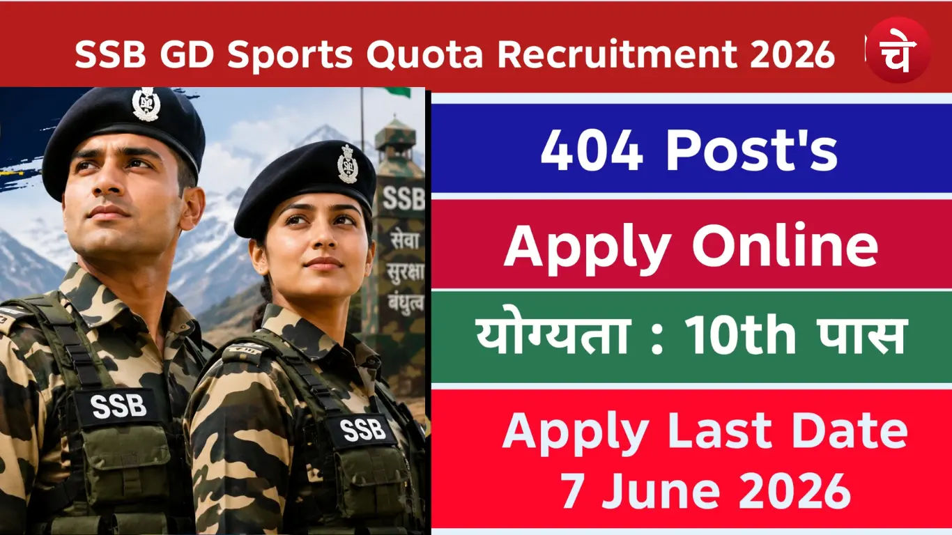 SSB Constable GD Sports Quota Recruitment 2026