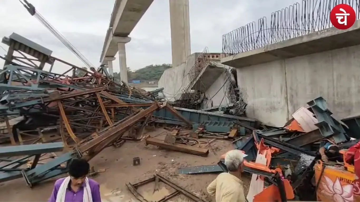 Under-construction bridge collapses