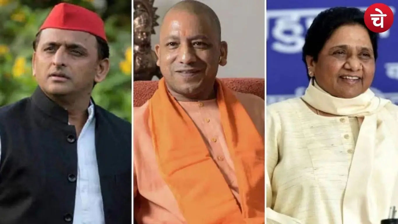 Akhilesh Yadav, CM Yogi, and Mayawati