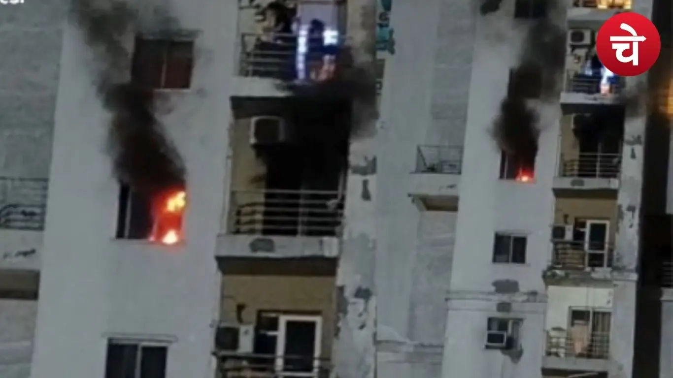 Fire breaks out Paras Tierra Society Noida
