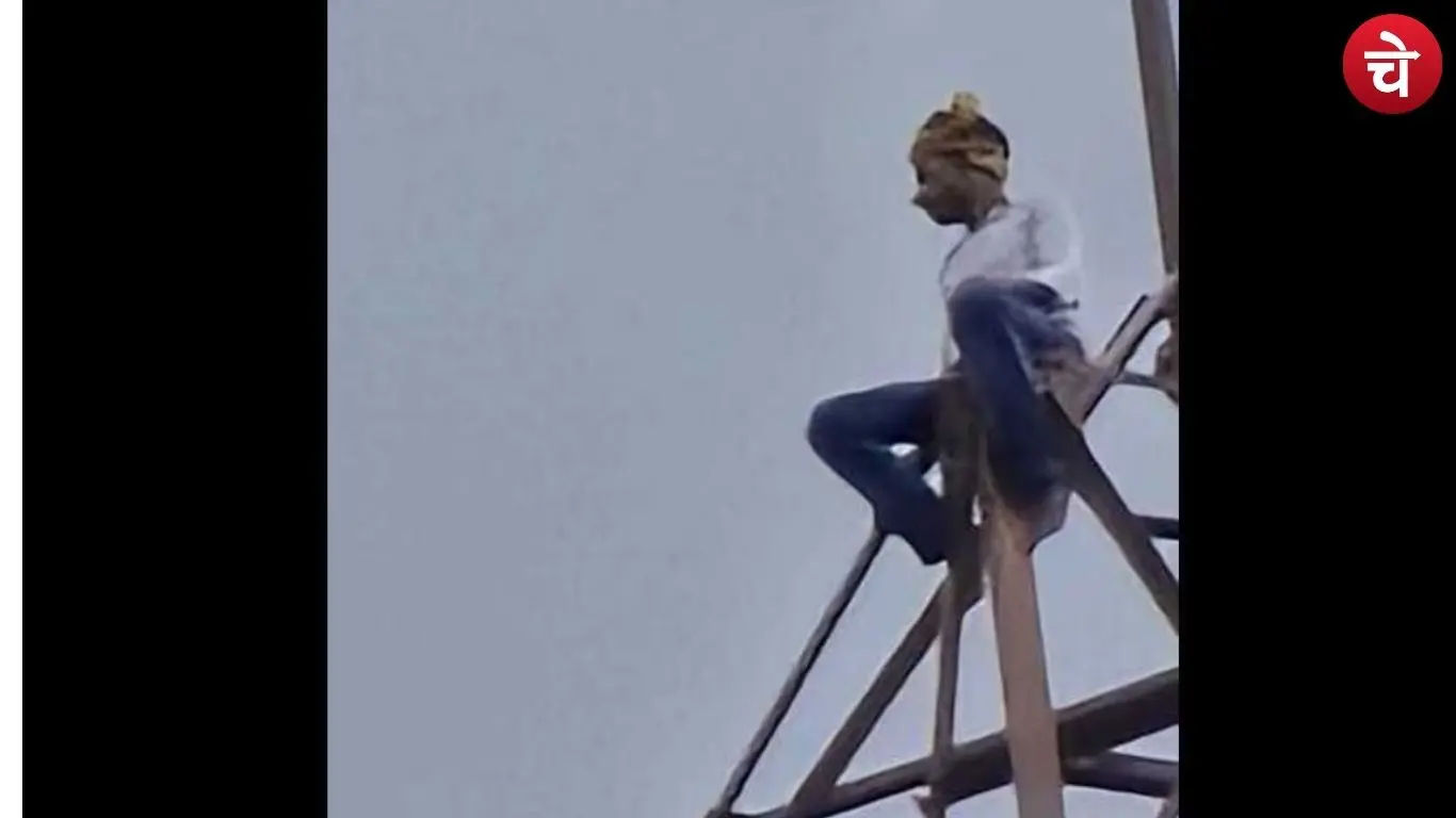 Young man sat on the tower for 16 hours