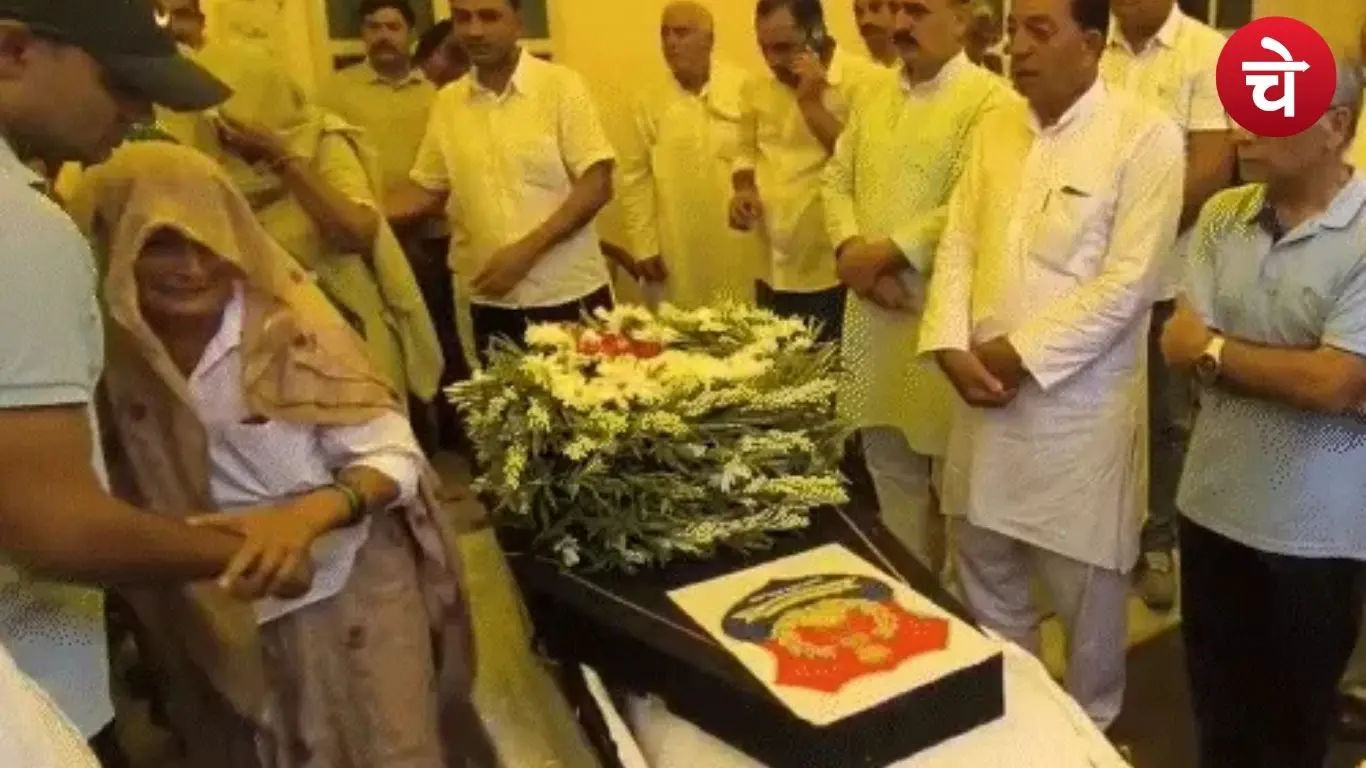 Mother bade farewell to her son with teary eyes
