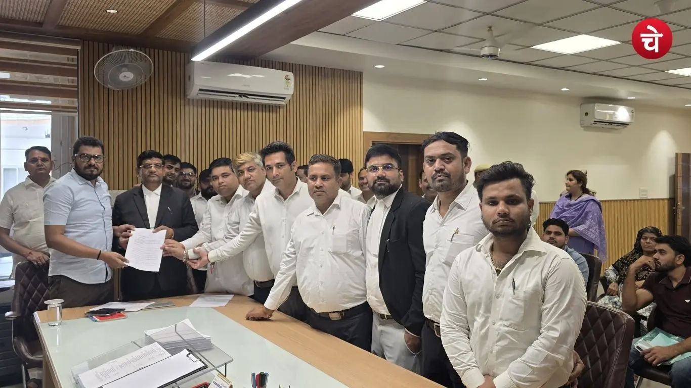 Advocates from the Savarna community submitting a memorandum
