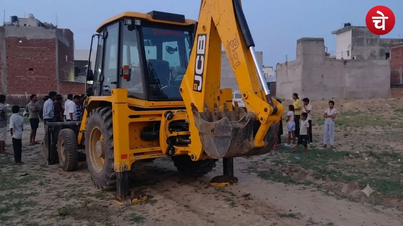 File photo of a municipal JCB machine from Hathras district, Uttar Pradesh