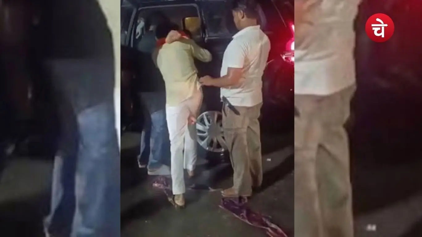 Some people forcing a young woman into a vehicle