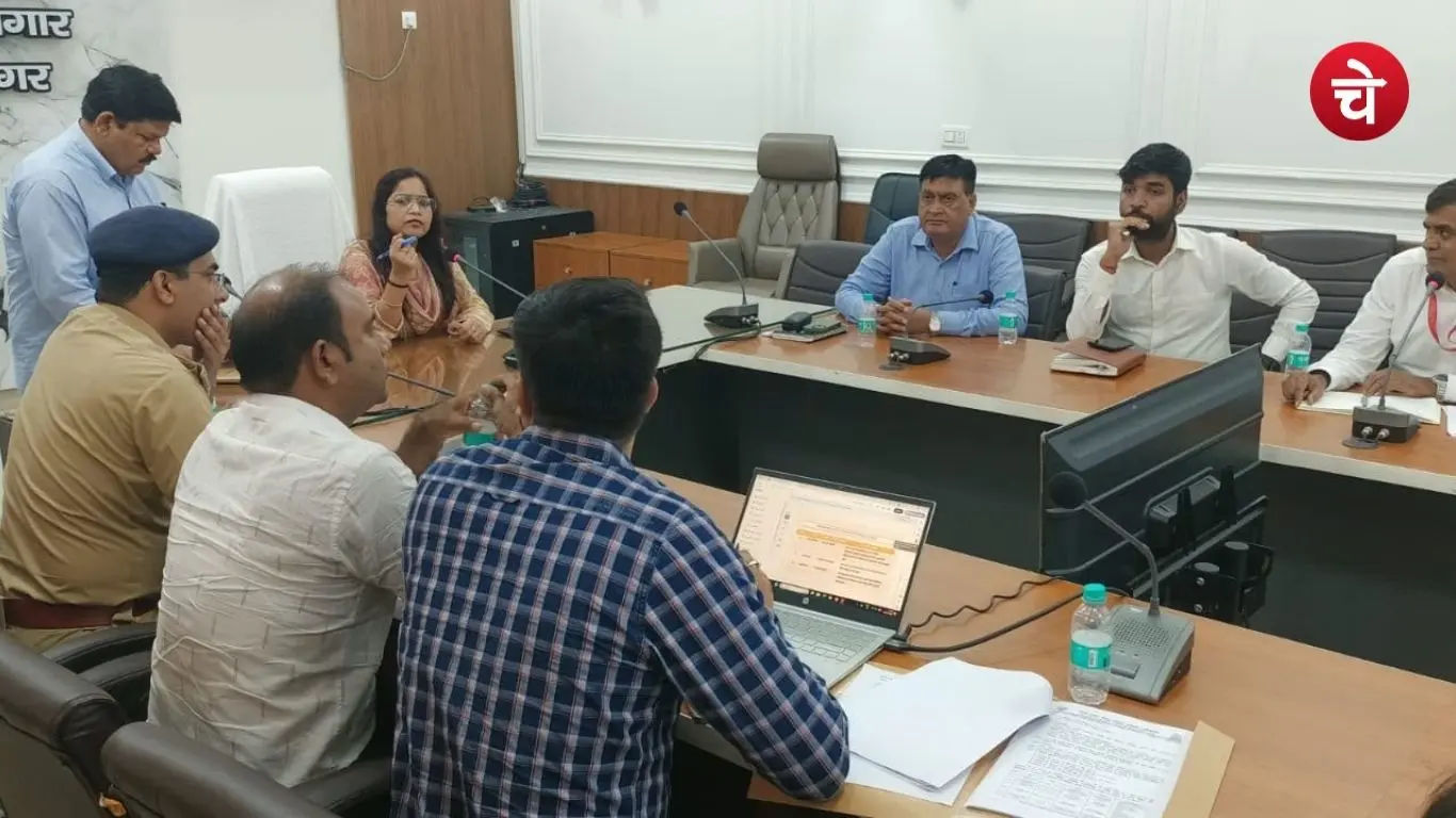 Table top meeting held at the Collectorate in Noida regarding preparations for the mock exercise