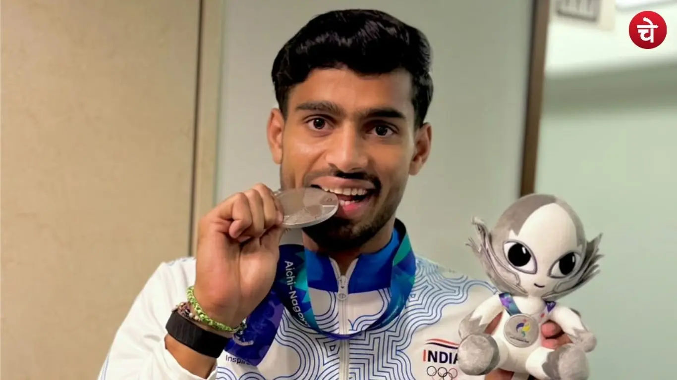 Young athlete Jai Kumar Nagar, a son of Dujana