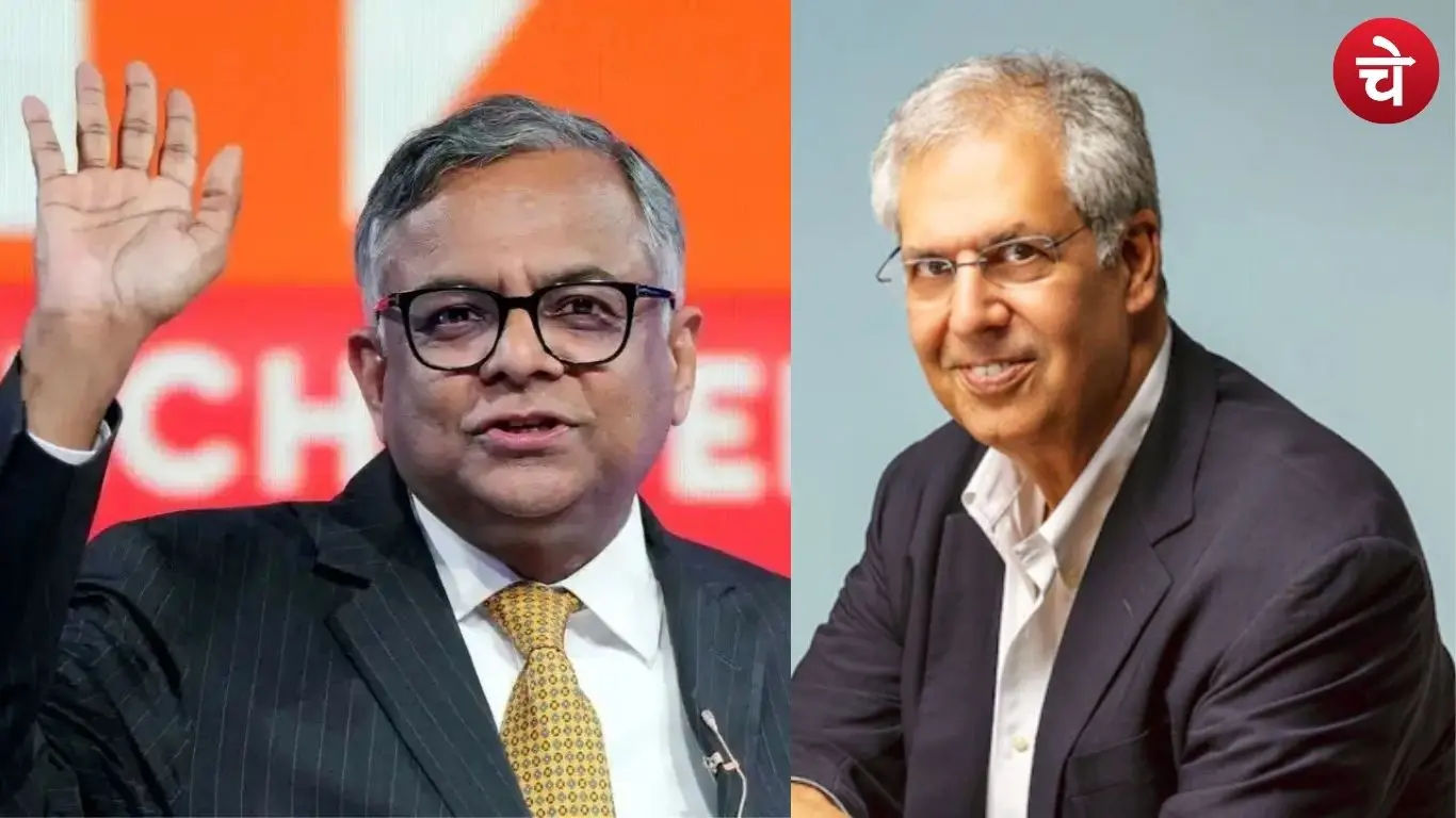 photo of Tata Sons Executive Chairman N. Chandrasekaran and Tata Trusts Chairman Noel N. Tata