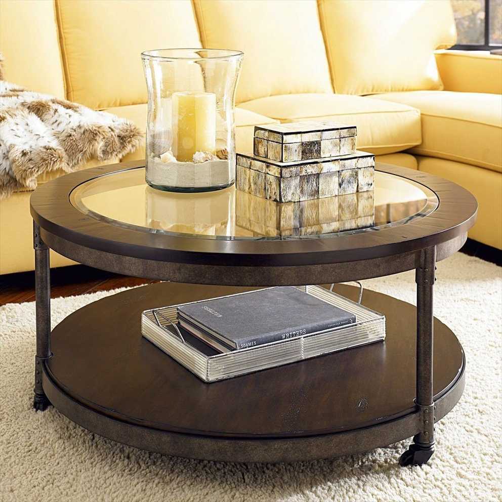 Showing Photos of Large Round Coffee Table with Wheels (View 8 of 10
