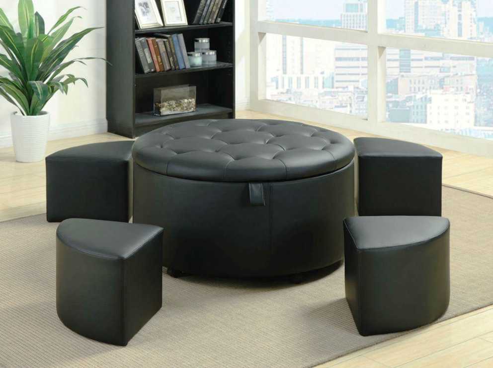 Showing Gallery of Large Round Ottoman Coffee Table with Storage (View ...