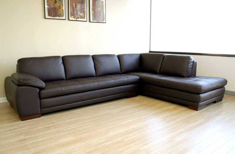 diana dark brown leather sectional sofa set