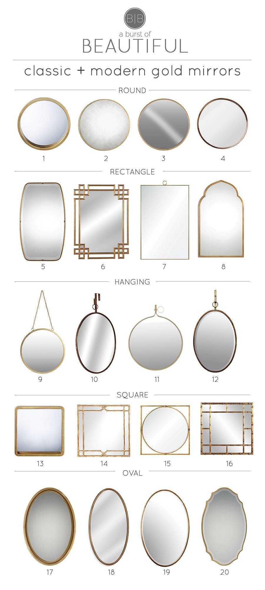The 25 Best Collection of Square Gold Mirrors