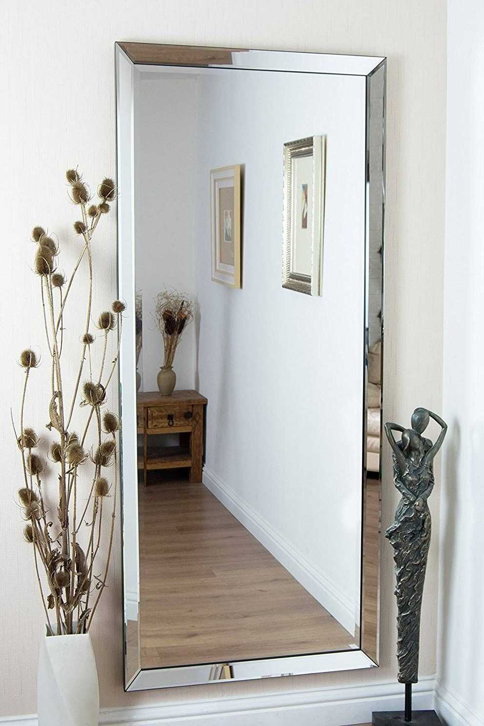 Large Frameless Wall Mirrors – Harpsounds.co Regarding No Frame Wall Mirrors (Photo 15 of 25)