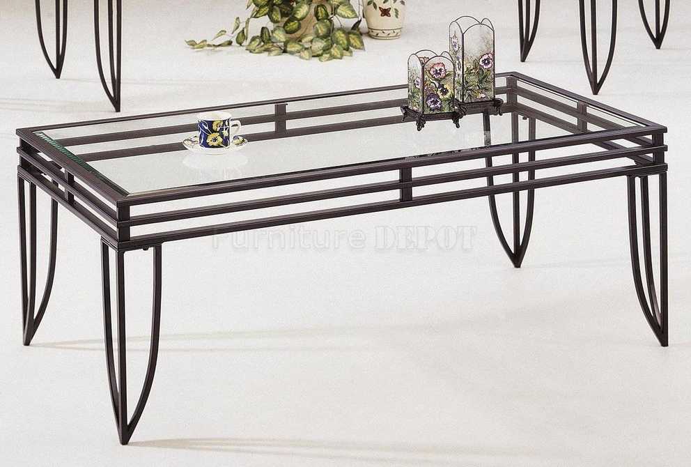 15 Ideas of Glass and Black Metal Coffee Table