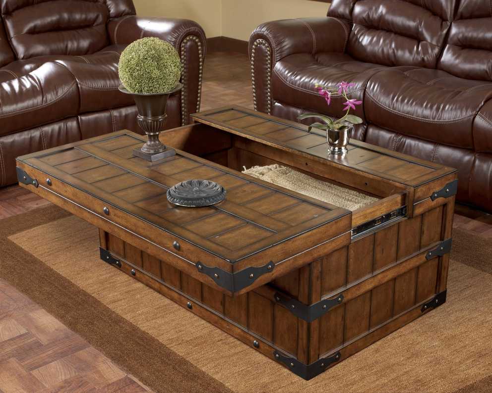 Solid Wood Coffee Table With Storage Cool Modern Coffee Table On Regarding Solid Oak Coffee Table With Storage (Photo 9 of 15)