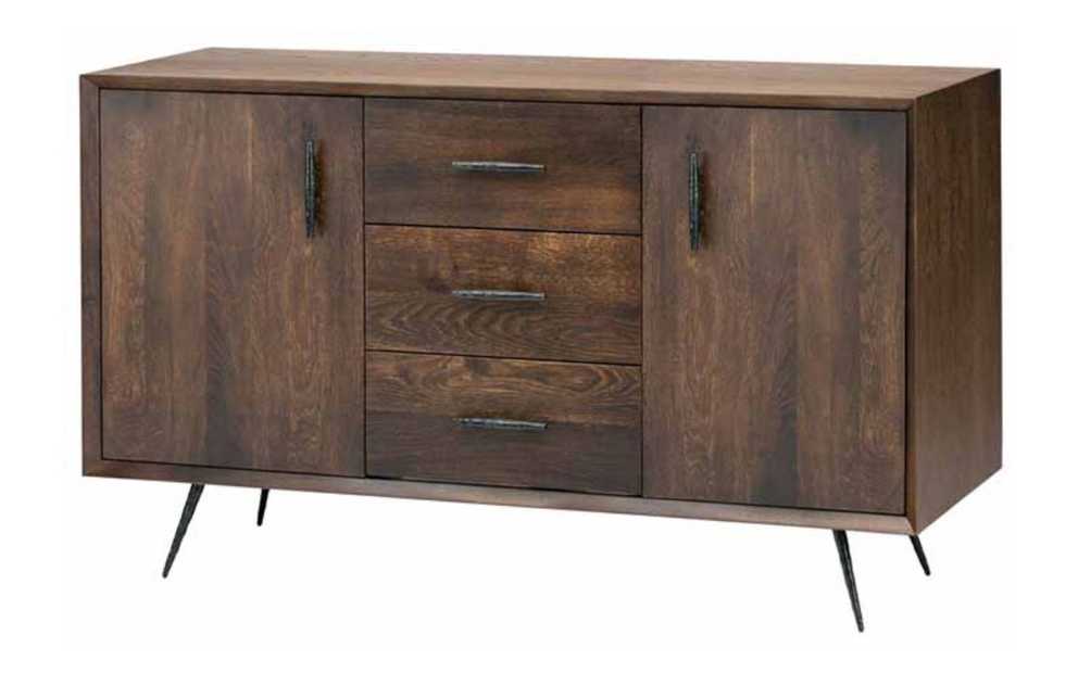 Featured Image of Black Oak Wood And Wrought Iron Sideboards