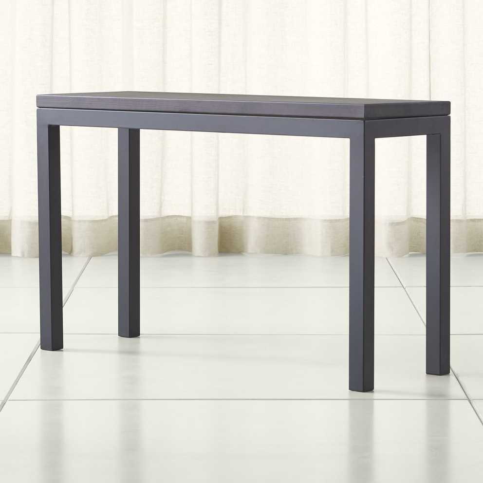 Featured Image of Parsons Grey Marble Top & Dark Steel Base 48X16 Console Tables