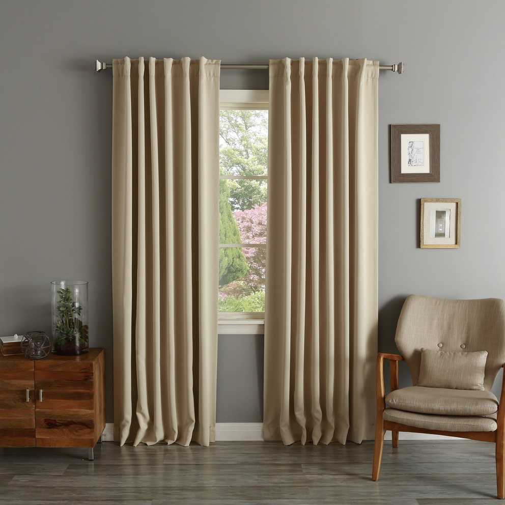 Featured Image of Solid Insulated Thermal Blackout Long Length Curtain Panel Pairs