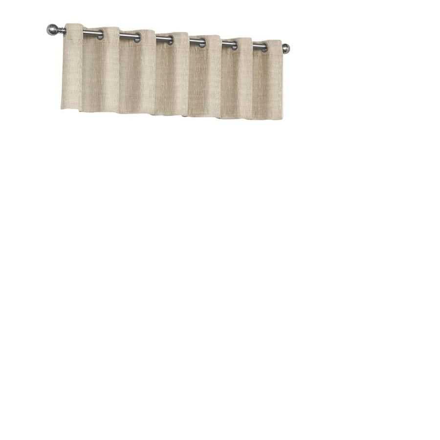 Eclipse Trevi 18 In Natural Polyester Grommet Valance At Intended For Eclipse Trevi Blackout Grommet Window Curtain Panels (Photo 16 of 20)