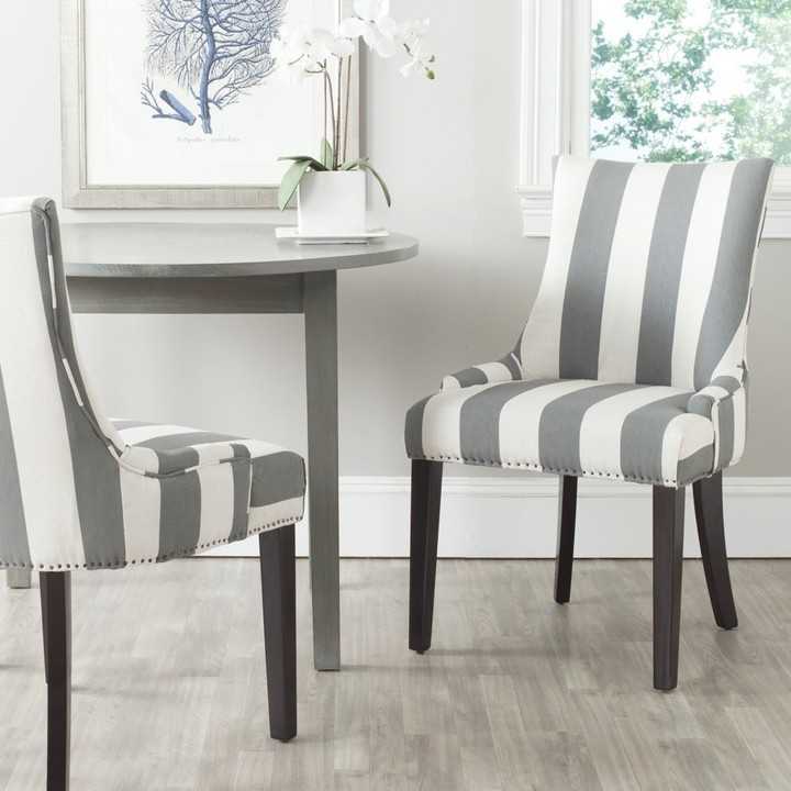 Displaying Photos of Bob Stripe Upholstered Dining Chairs (set of 2