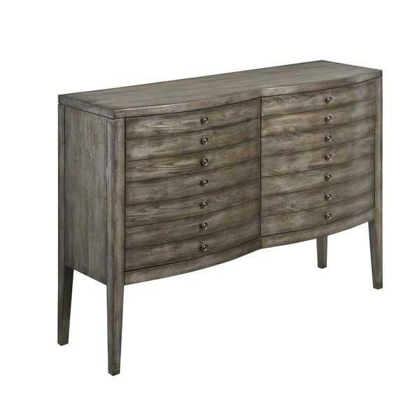 Featured Image of Wood Accent Sideboards Buffet Serving Storage Cabinet With 4 Framed Glass Doors