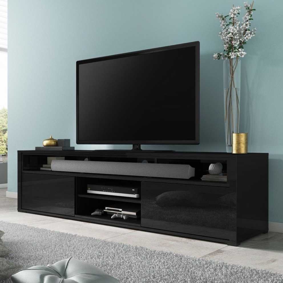 Explore Photos of Black Gloss Corner Tv Stand (Showing 3 of 15 Photos)
