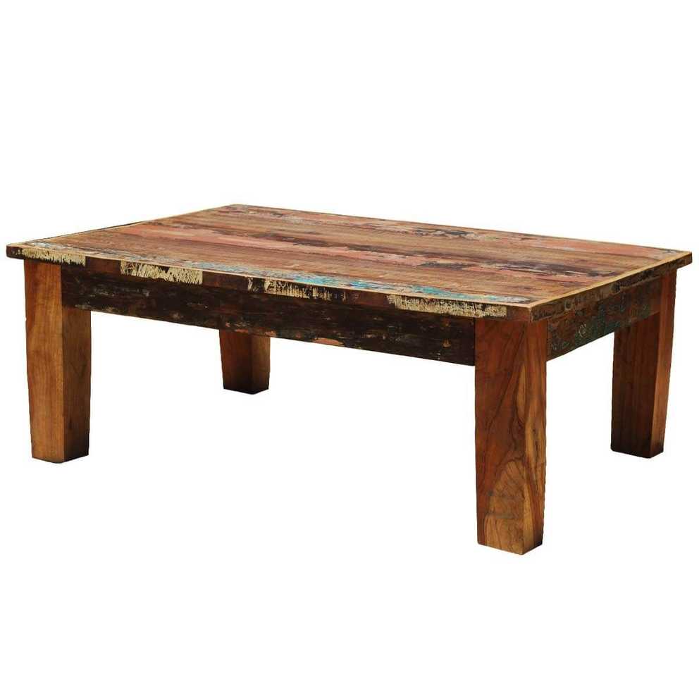Culbertson Rustic Reclaimed Wood Rectangle Coffee Table With Regard To Square Weathered White Wood Coffee Tables (Photo 9 of 15)