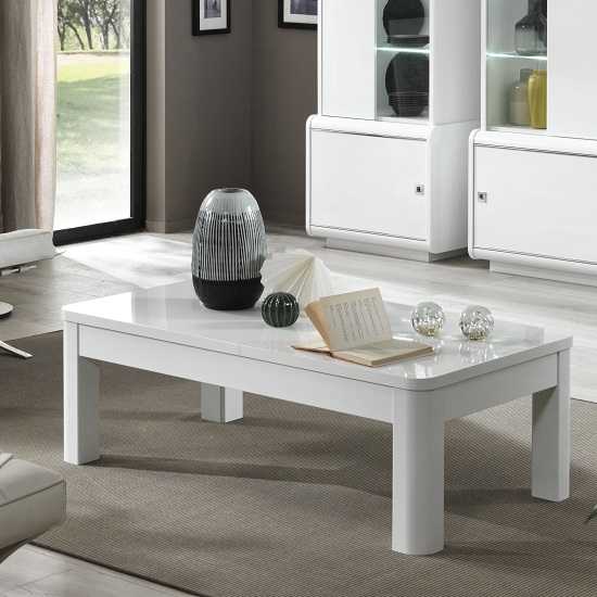 The Best White Gloss and Maple Cream Coffee Tables