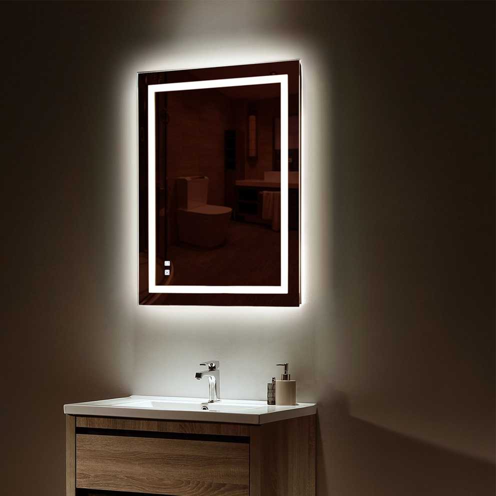 Led Bathroom Mirror, 28 X 36 Inch, Anti Fog, Dimmable, Touch Button In Mexborough Bathroom/vanity Mirrors (Photo 2 of 14)