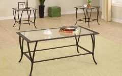 10 Best Collection of Elegant Metal Coffee Table with Glass Top