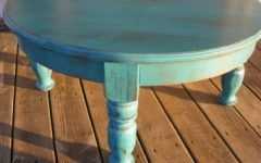 Small Distressed Round Coffee Table