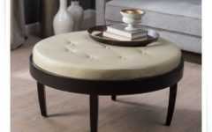 Round Leather Coffee Tables with Storage