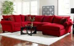 Red Microfiber Sectional Sofas