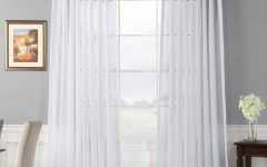 Double Layer Sheer White Single Curtain Panels