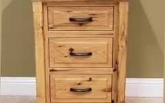 Hickory Wood 5-drawer Pedestal Desks