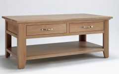Light Oak Coffee Tables with Drawers