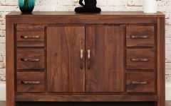 Antique Walnut Finish 2-door/4-drawer Sideboards
