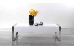 White and Chrome Coffee Tables
