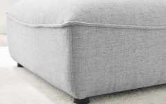 Upholstery Soft Silver Ottomans