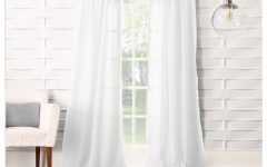 Ladonna Rod Pocket Solid Semi-sheer Window Curtain Panels