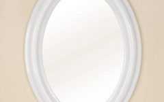 Oval White Mirrors