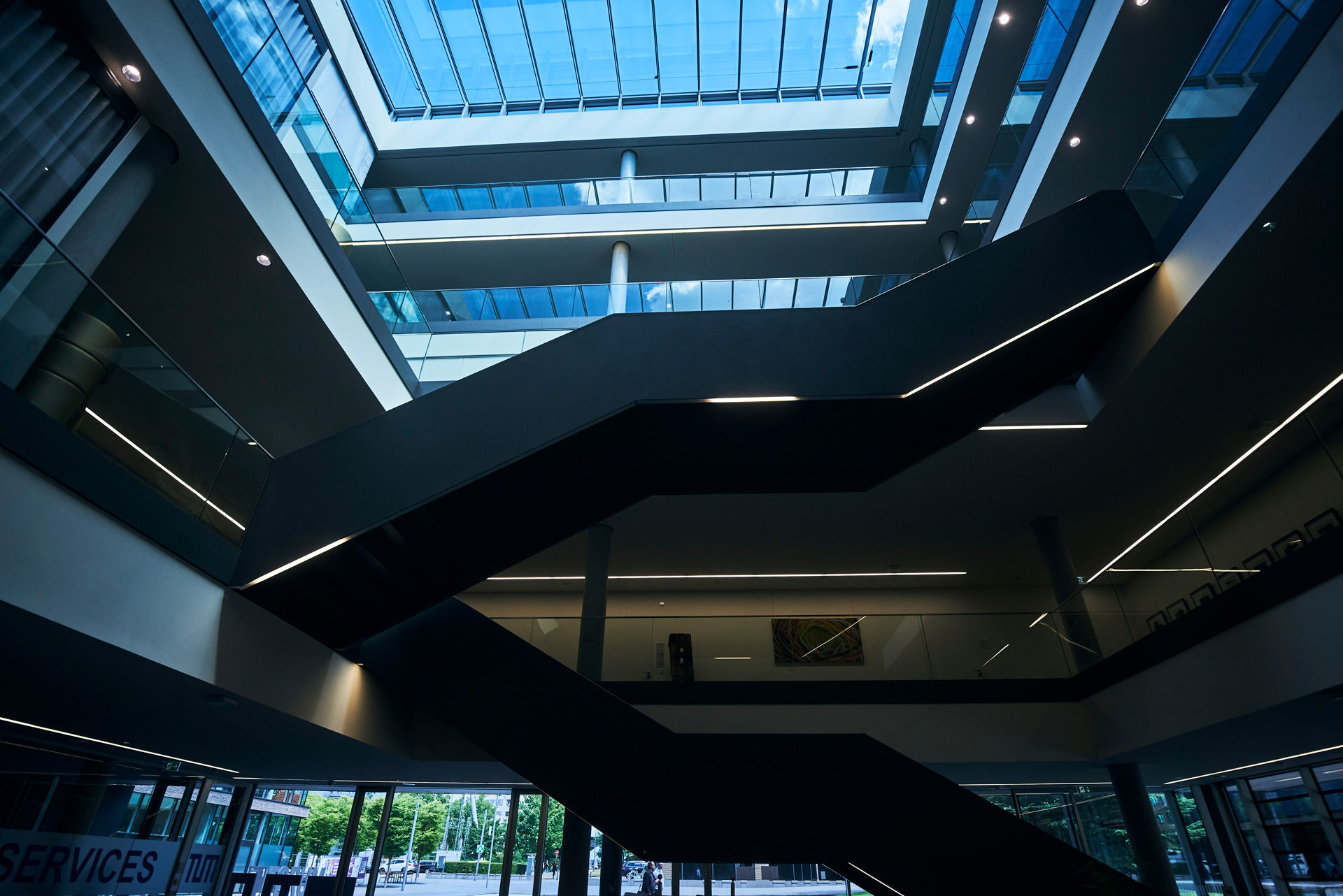 Inside of Bildungscampu 2, one of the buildings of TUM Campus Heilbronn