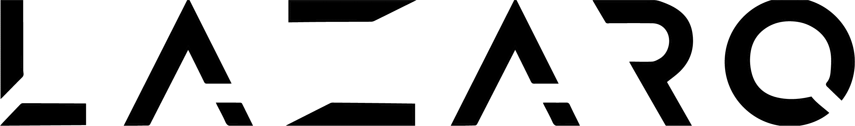 LAZARO. Logotype in uppercase letters