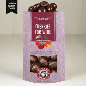 Dark Chocolate Cherries for Wine Zip Bag