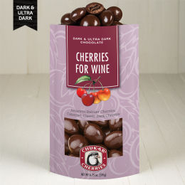 Dark Chocolate Cherries for Wine Zip Bag