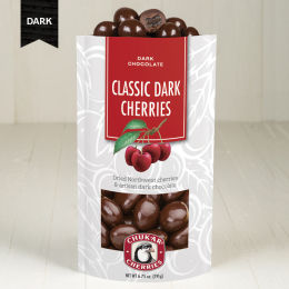 Classic Dark Cherries Chocolate Zip Bag