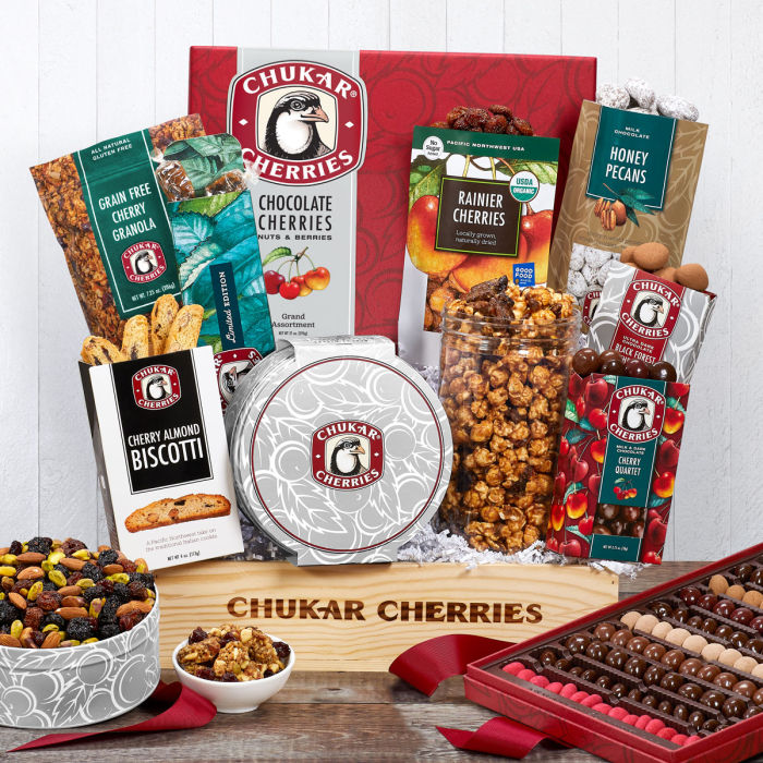 Chukar Choice Crate Gourmet Northwest Cherry Gift Basket