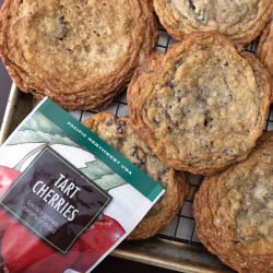 Salted Chocolate Tart Cherry Cookies	